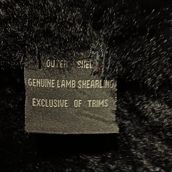 Lamb leather/shearlings (skin) coat in black - Picture 3 of 10